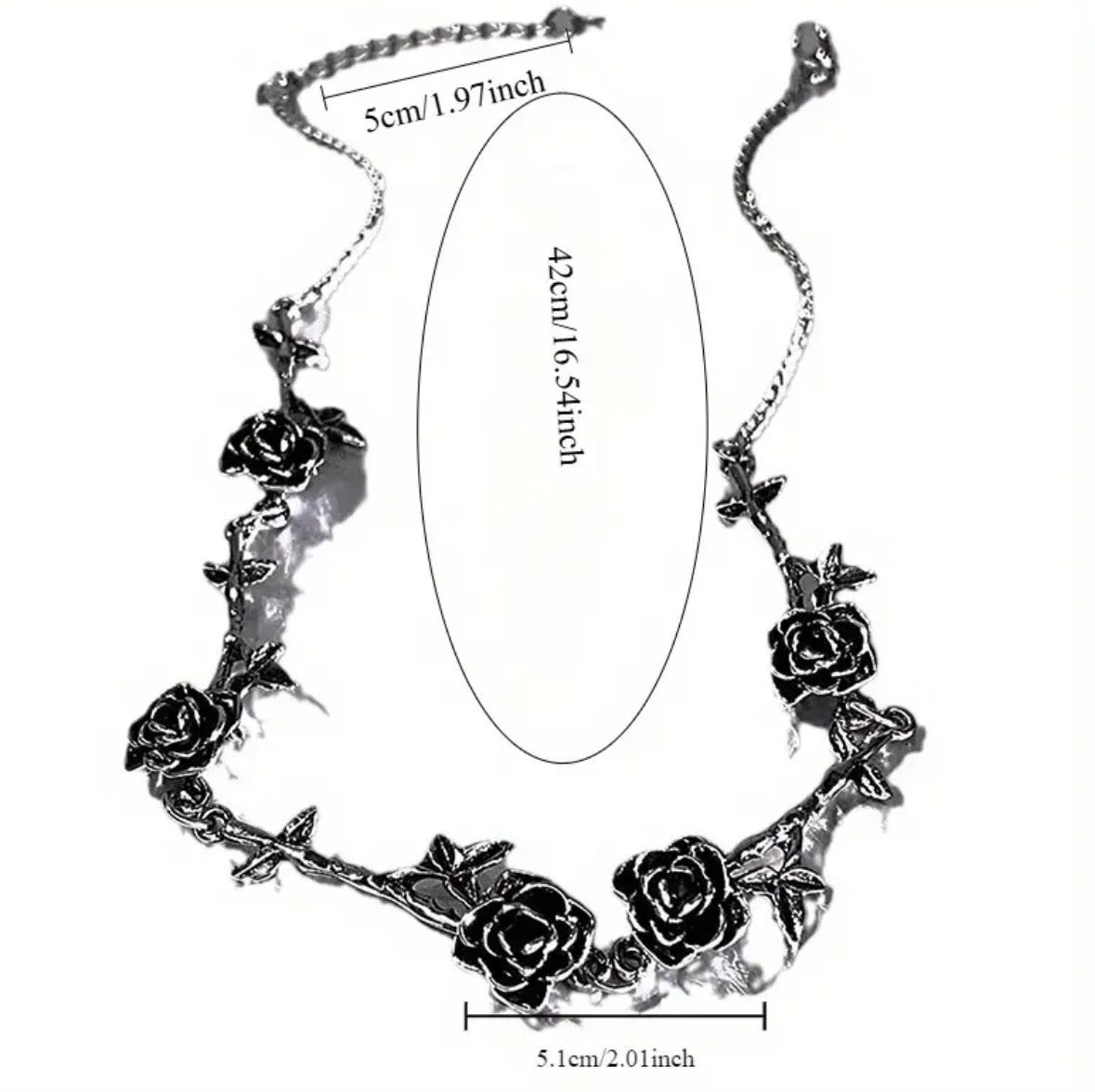 Gothic Rose Thorn Necklace