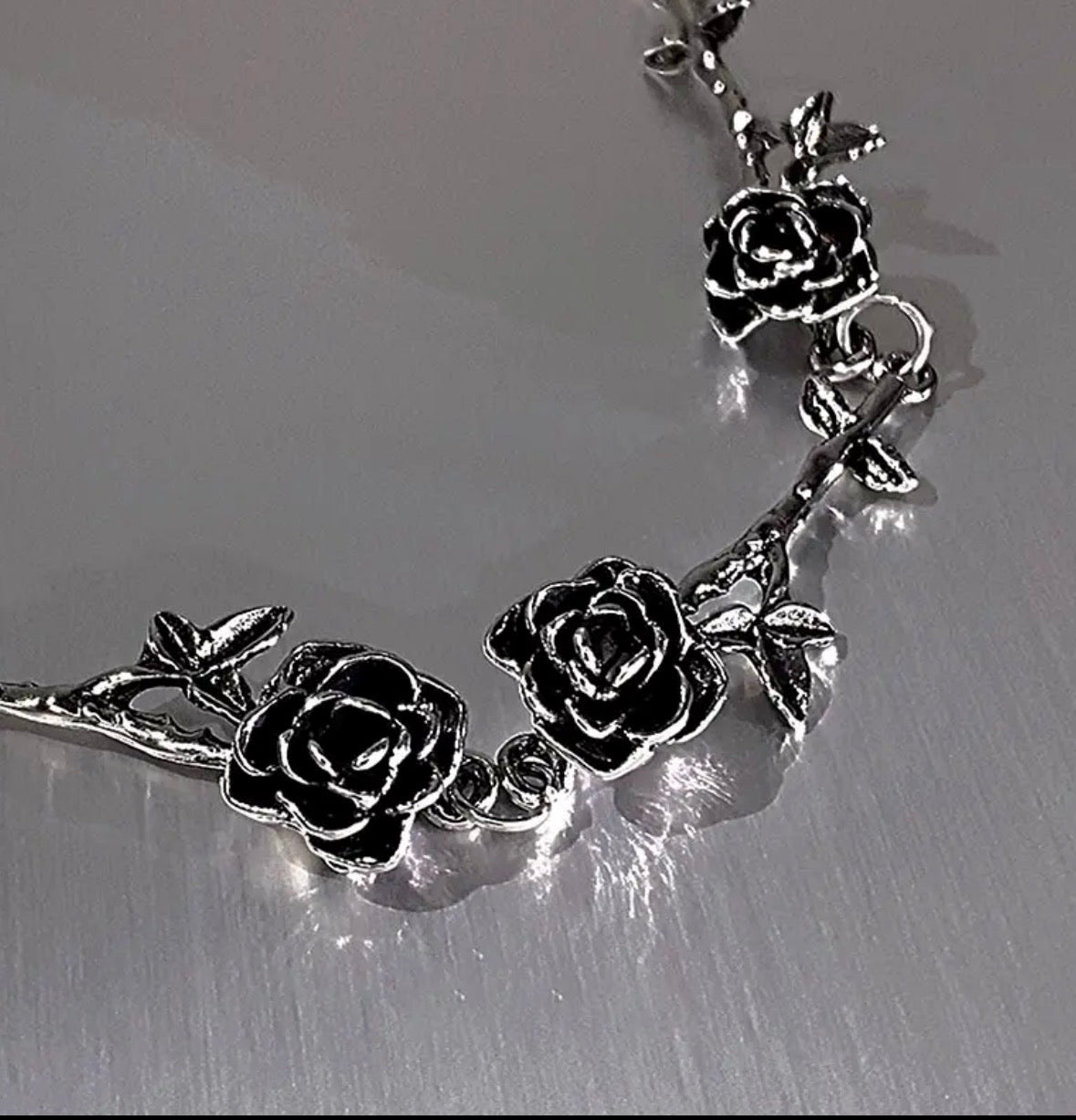 Gothic Rose Thorn Necklace