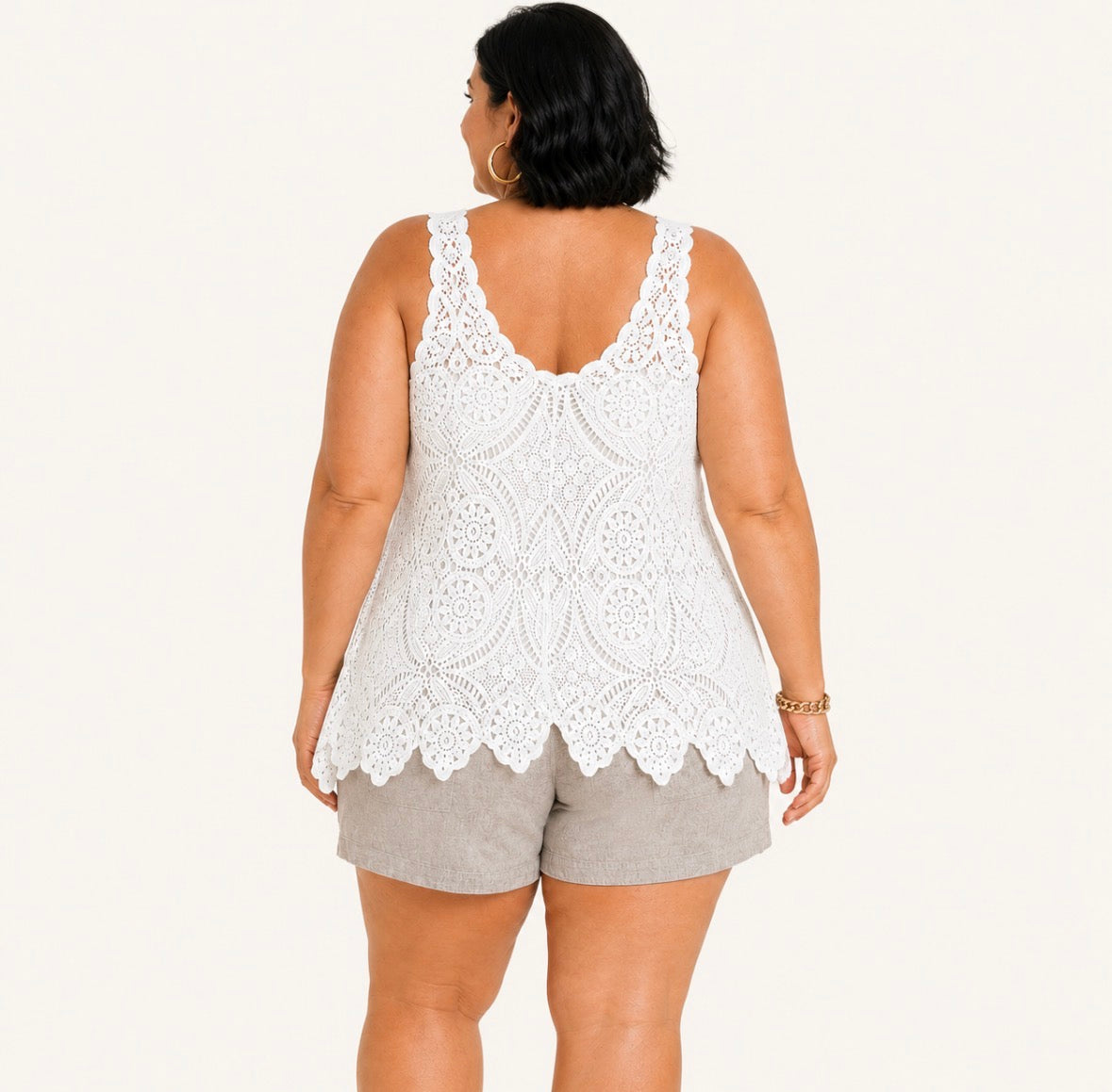 Plus Size Hollow-Out Camisole