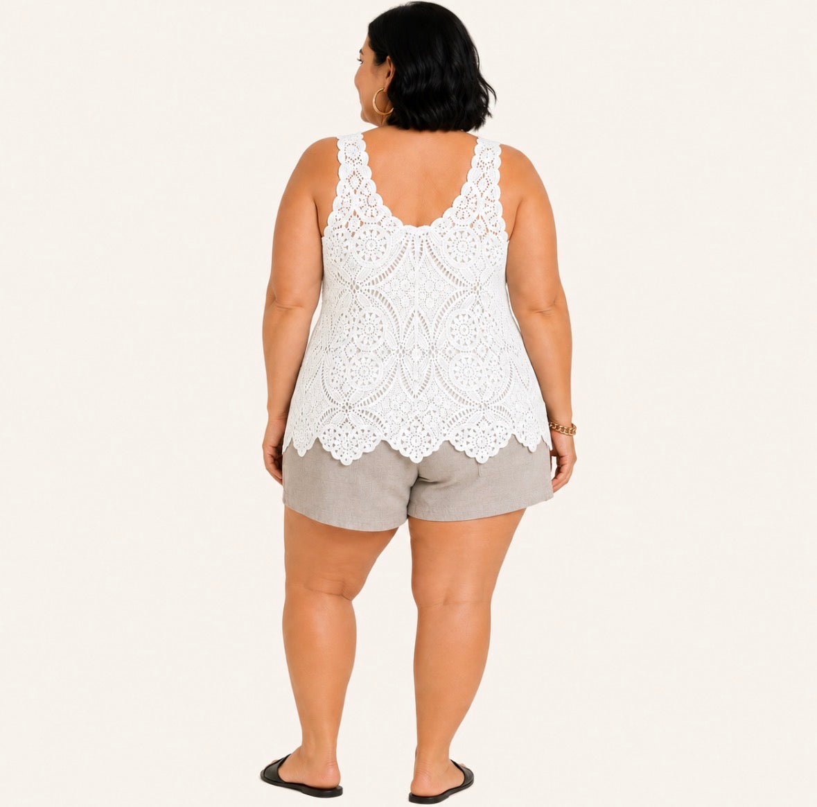 Plus Size Hollow-Out Camisole