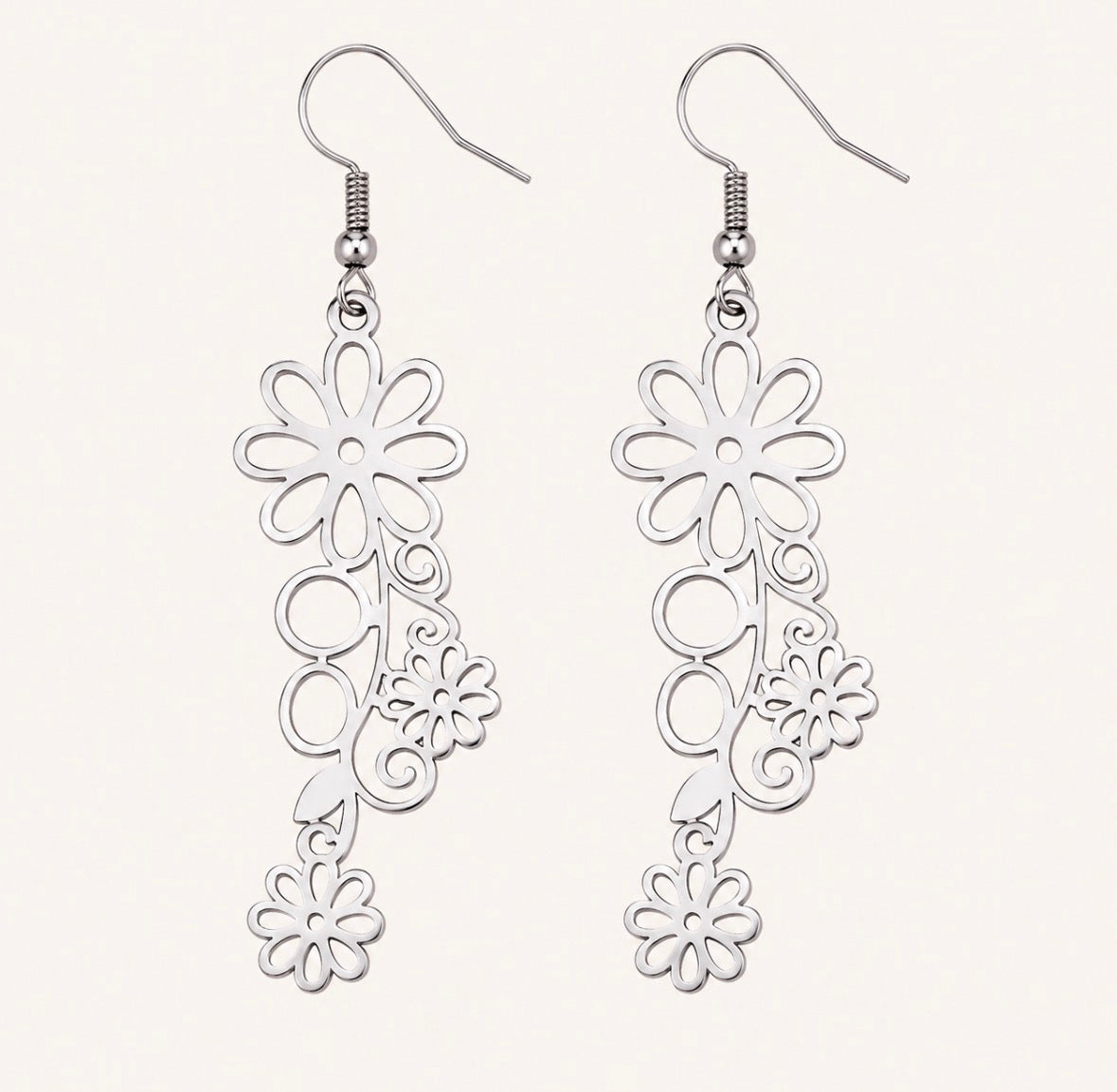 Vintage Botanical Leaf Clusters Charm Earrings