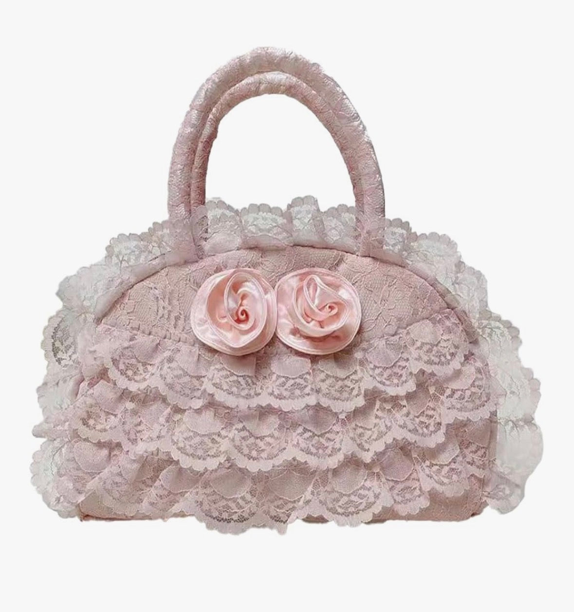 Vintage Lolita Style Lace Handbag with Nylon Lining
