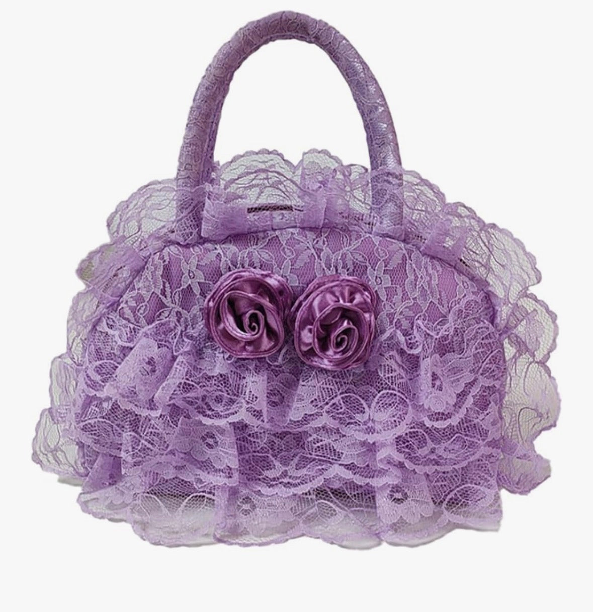 Vintage Lolita Style Lace Handbag with Nylon Lining