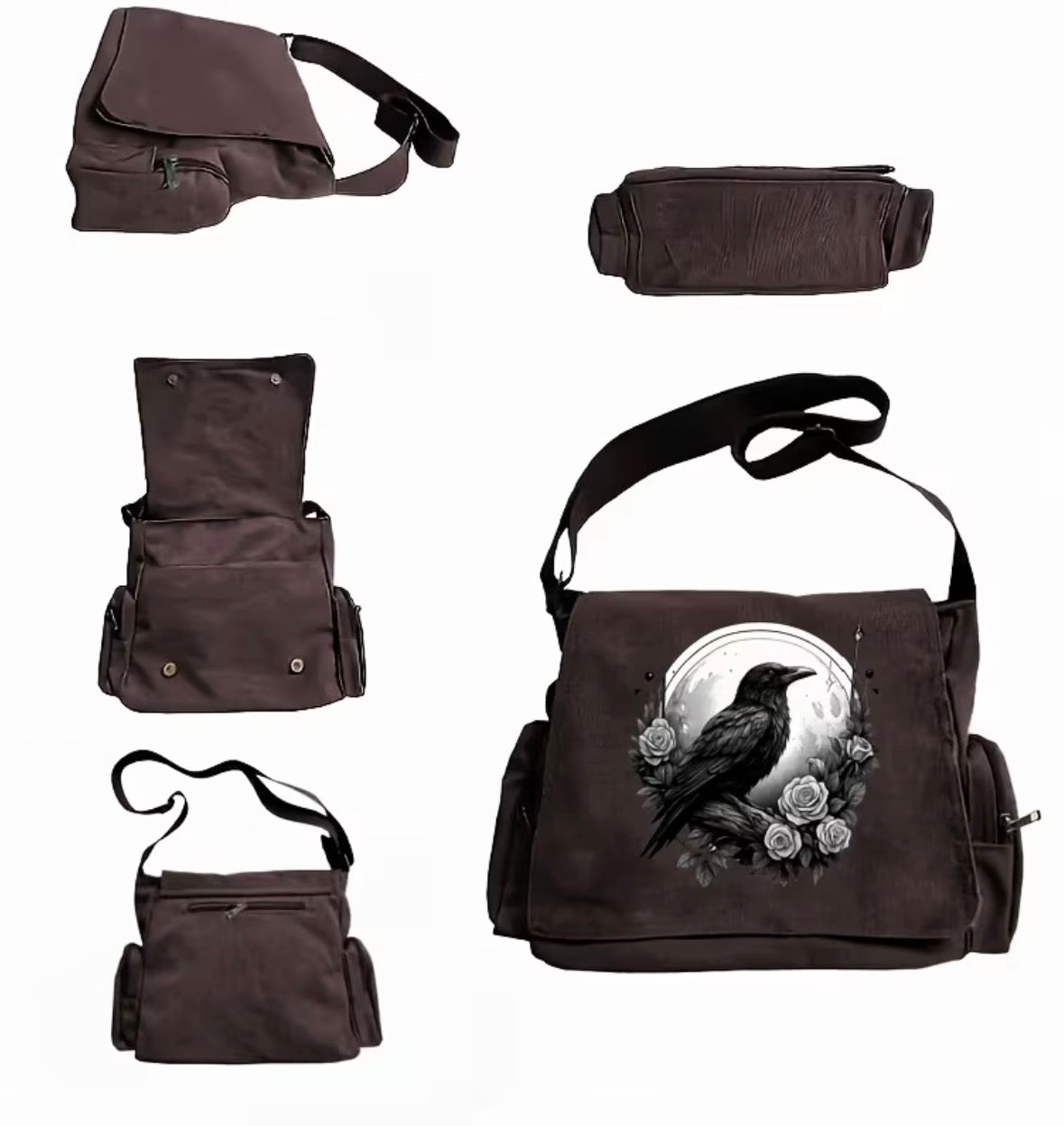 Large Crow and Raven Totebag