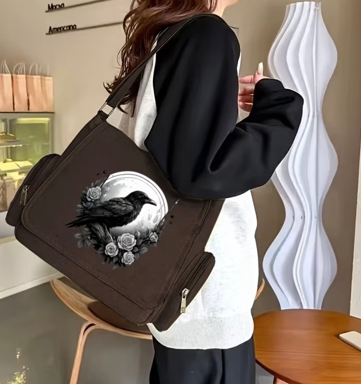 Large Crow and Raven Totebag