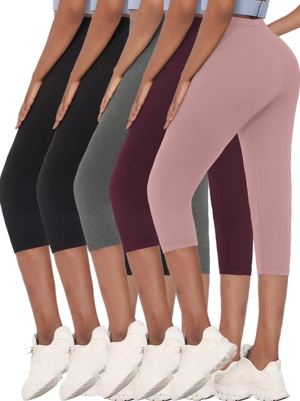5-pack Solid Capri Leggings (Multi)