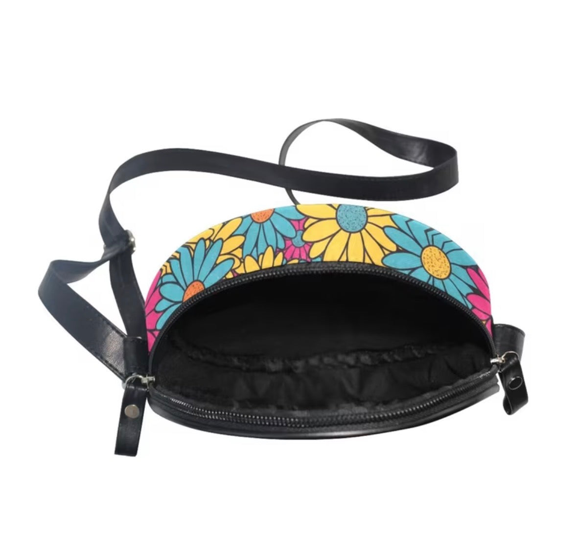 Boho Round Crossbody Bag with Adjustable Strap