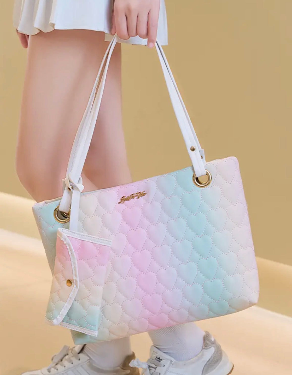 2-piece Ombré Embroidered Totebag Set