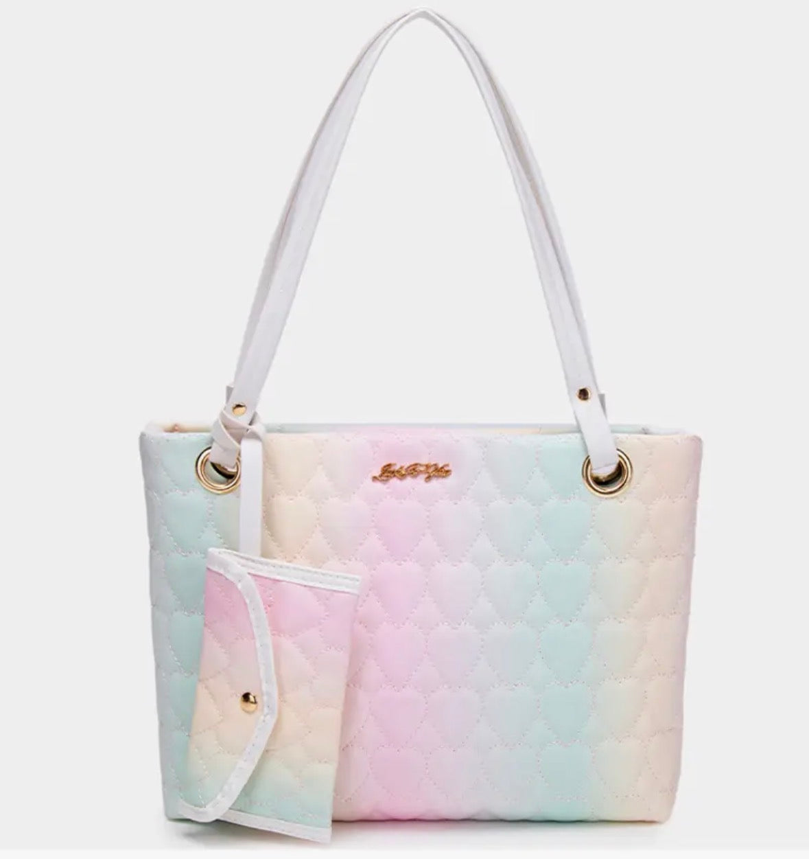 2-piece Ombré Embroidered Totebag Set