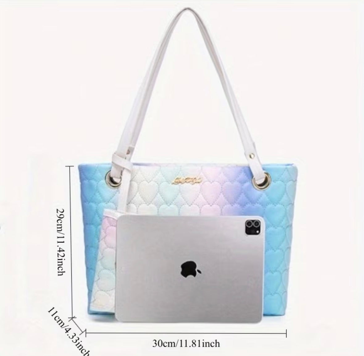 2-piece Ombré Embroidered Totebag Set