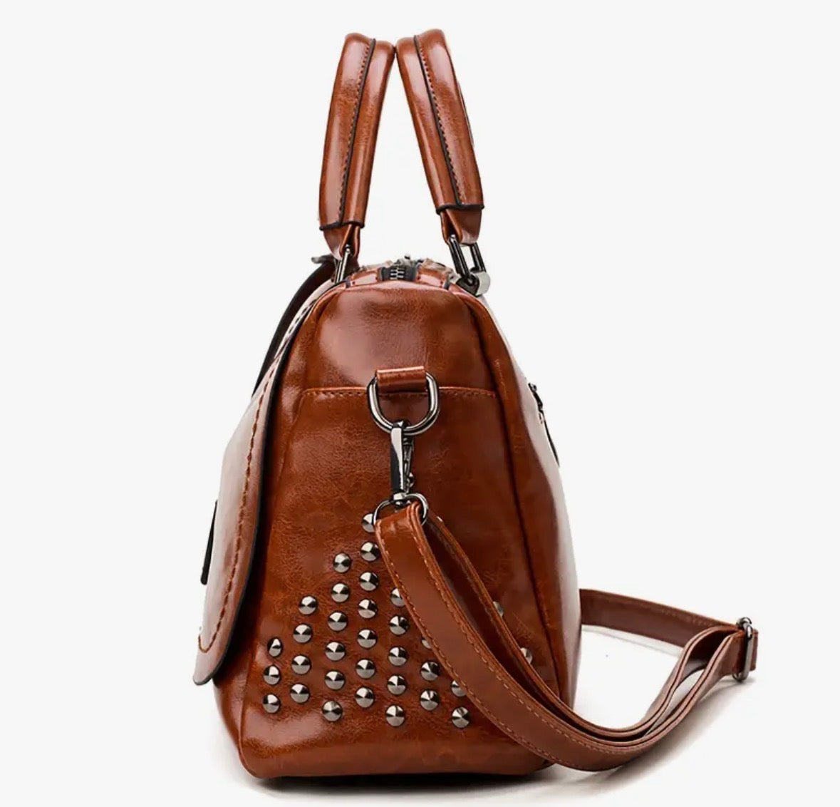 Retro Black Wing Print Crossbody/Handbag with Adjustable Strap