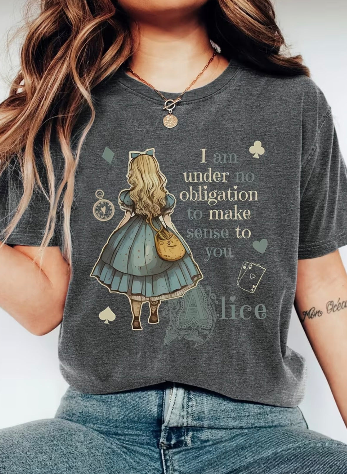 Plus Size Graphic T-shirt "I am under no obligation to make sense to you"