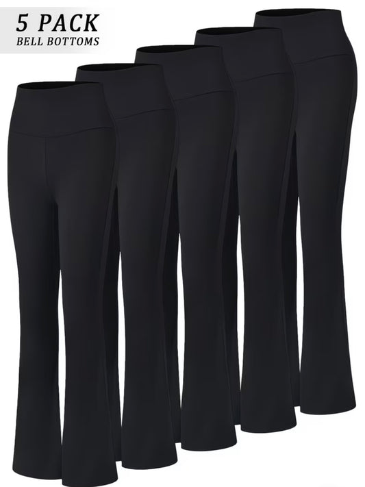 5-pack Bell Bottom Leggings (Black)