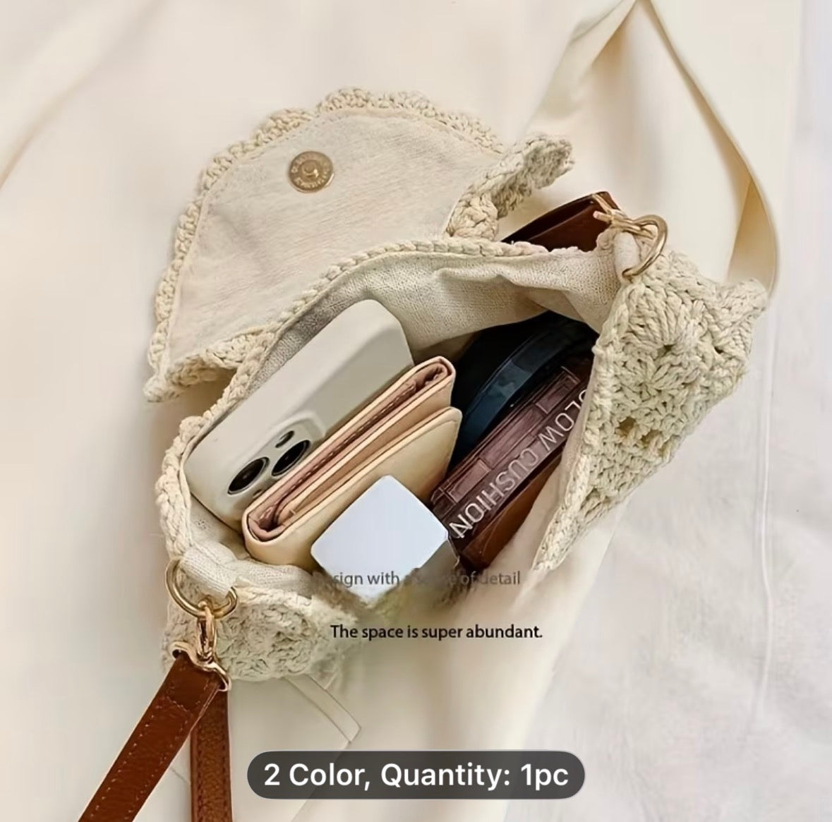 Knitted Saddle Shoulder Bag