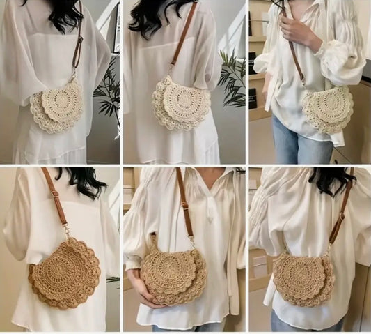 Knitted Saddle Shoulder Bag