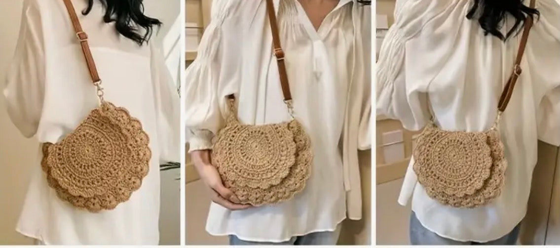 Knitted Saddle Shoulder Bag