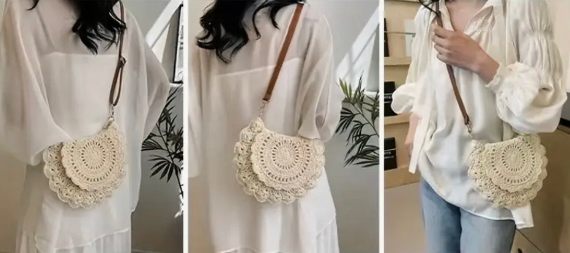 Knitted Saddle Shoulder Bag