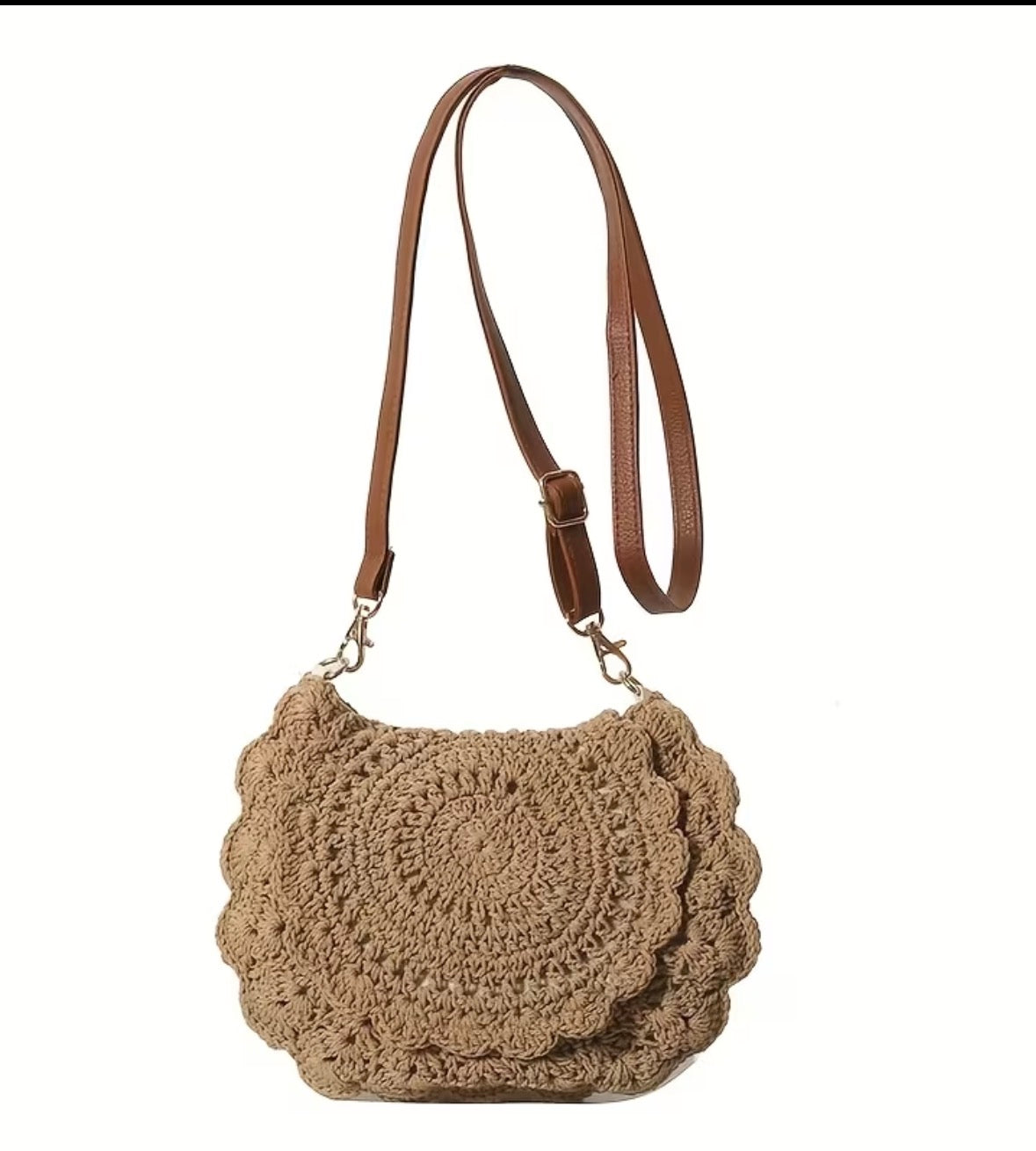 Knitted Saddle Shoulder Bag