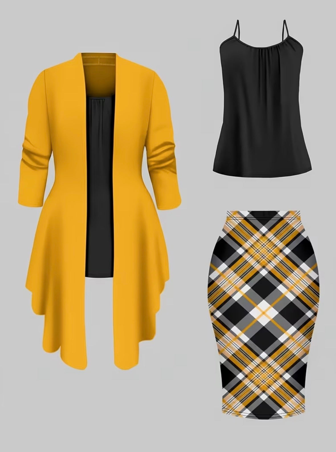 Plus Size 3-piece Retro Ensemble