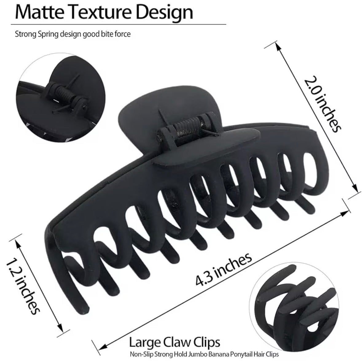 4-pack Large Hair Clips