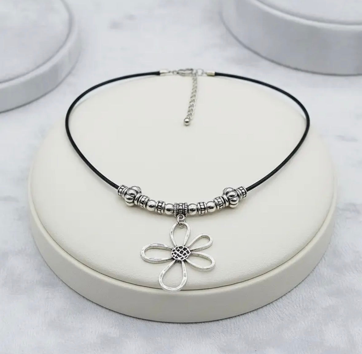 Bohemian Retro Hollow Flower Necklace and Earring Set