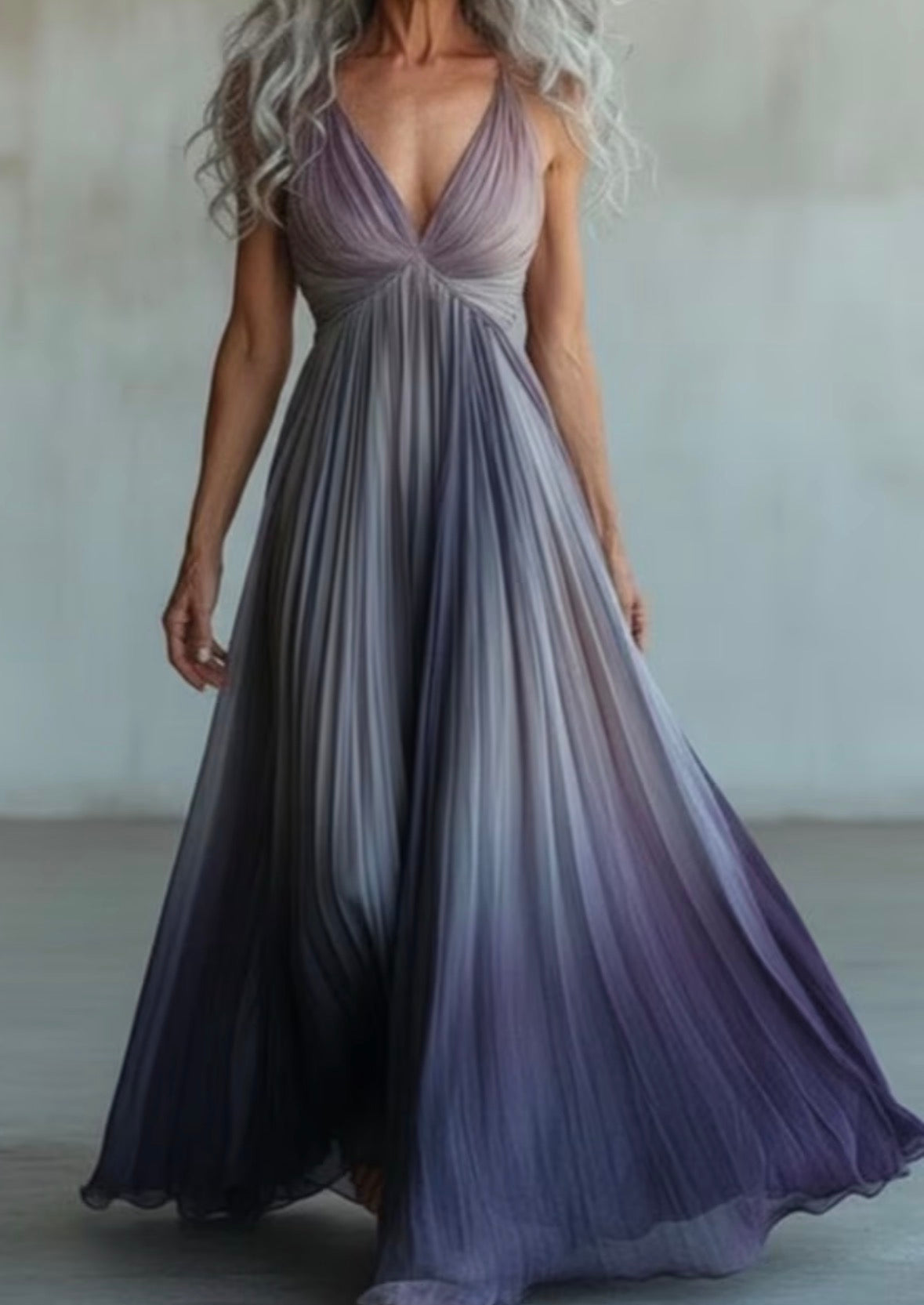 Halter Neck V-Line Waist-Defining Maxi Dress