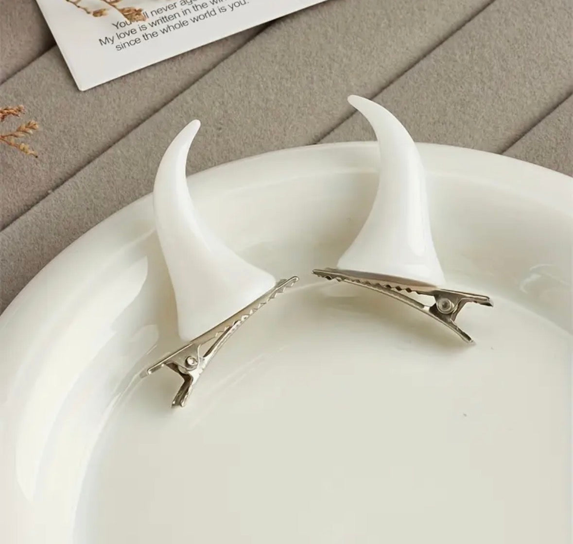 Gothic Devil Horn Hair Clips