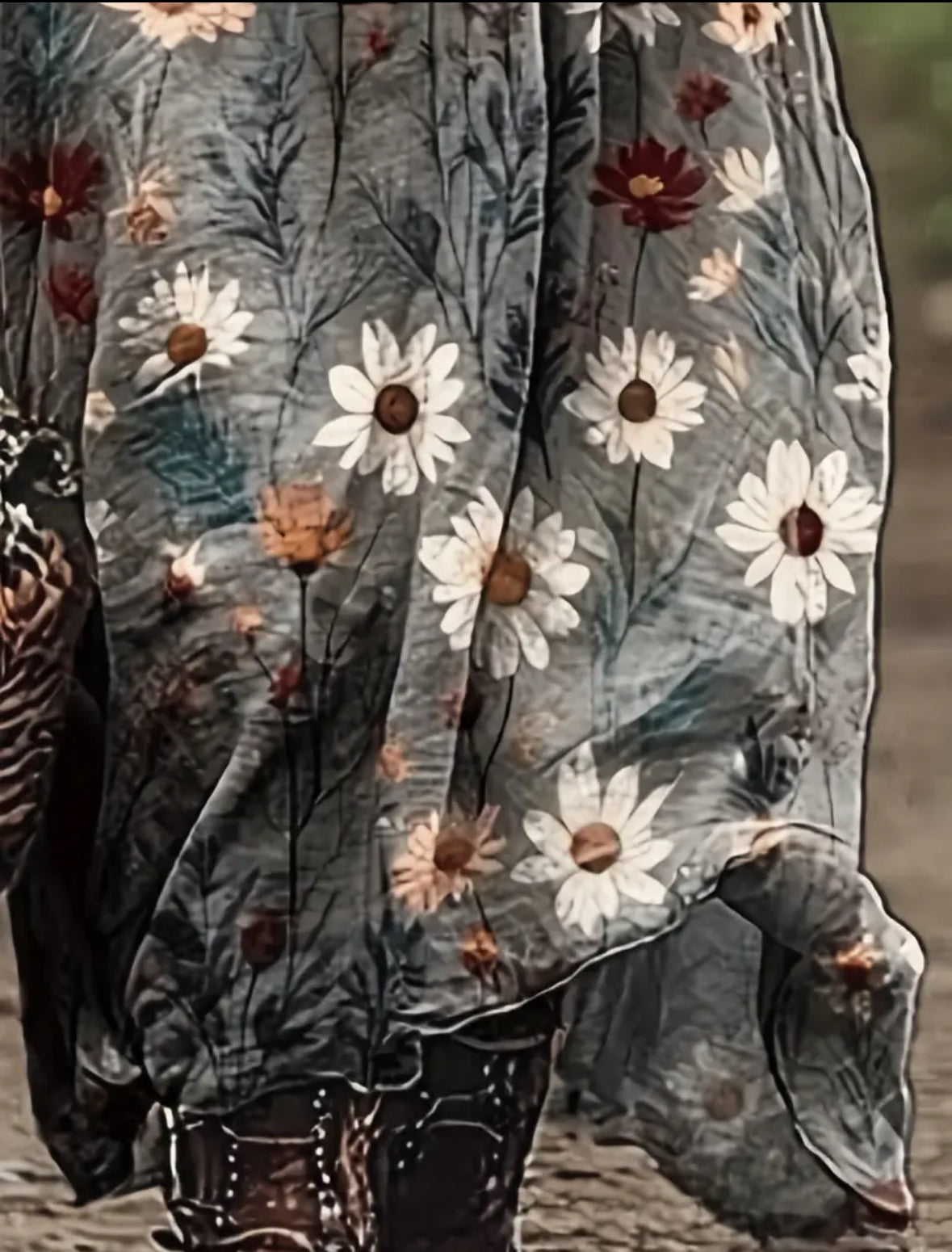 Retro Long Floral Dress