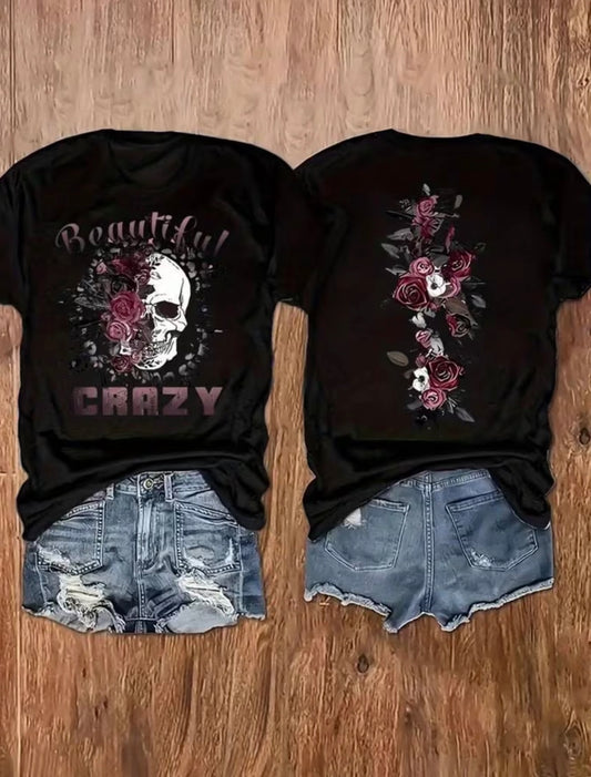 Short Sleeve Graphic T-shirt “Beautiful Crazy”