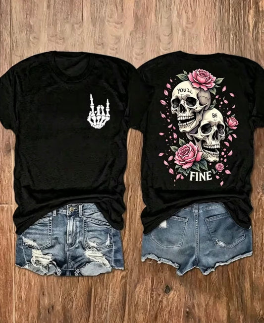 Short Sleeve Graphic T-shirt “You’re Fine”
