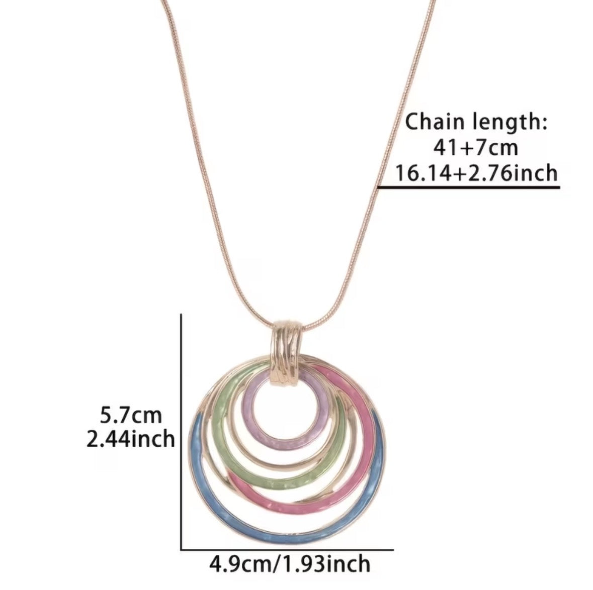 3-piece Geometric Drip Oil Hollow Oval Pendant Necklace with Earrings Set
