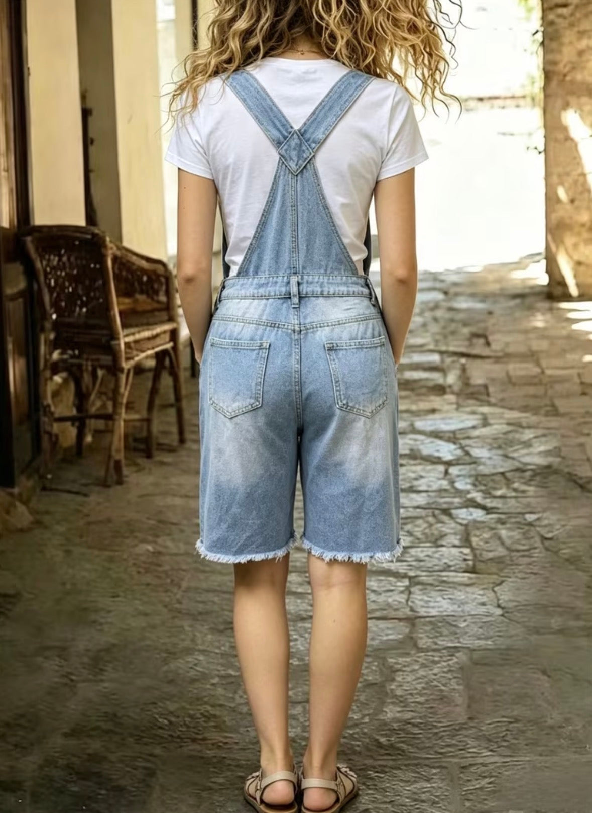 Classic Retro High Waisted Denim Overalls