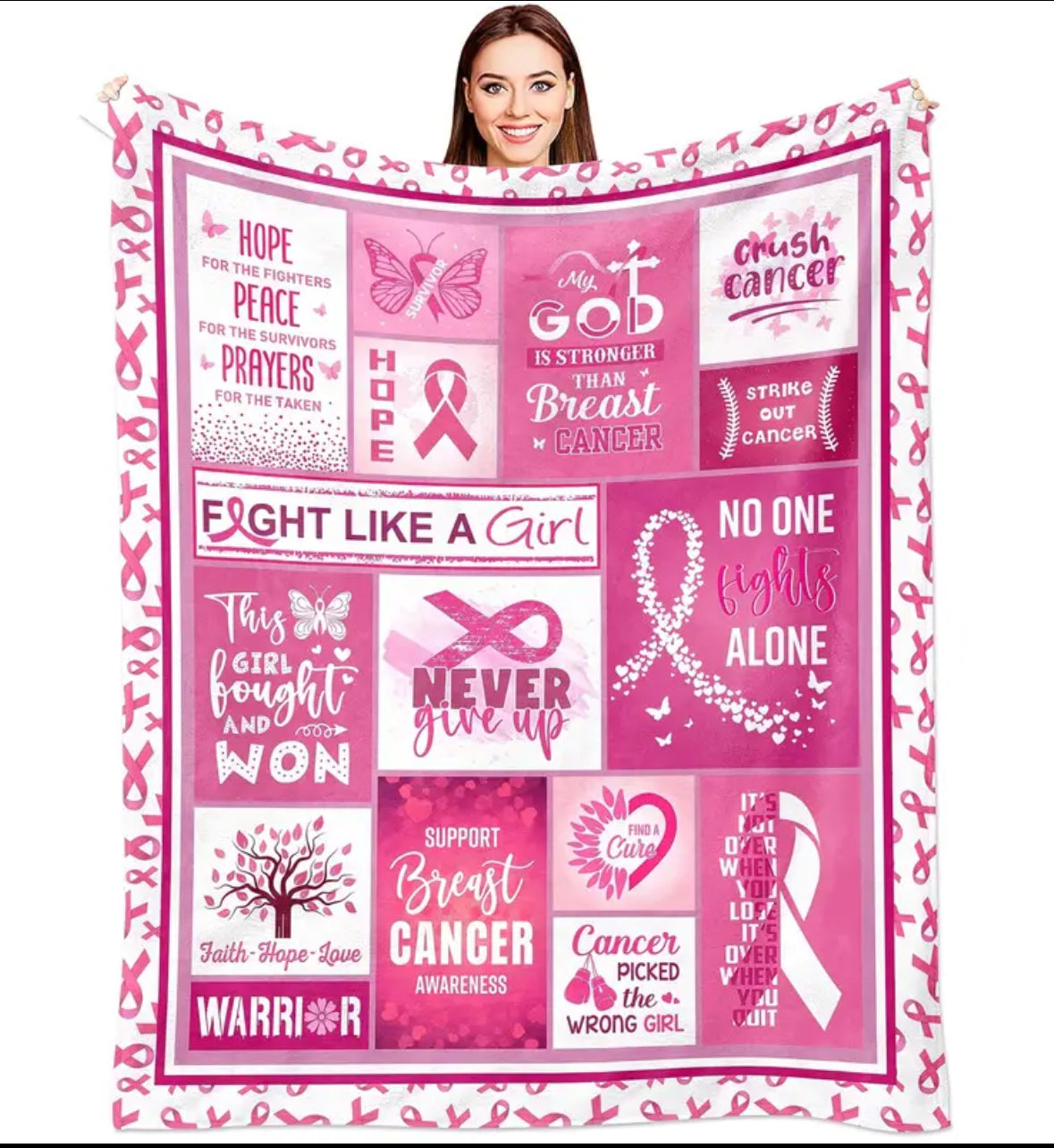 Breast Cancer Awareness Blanket