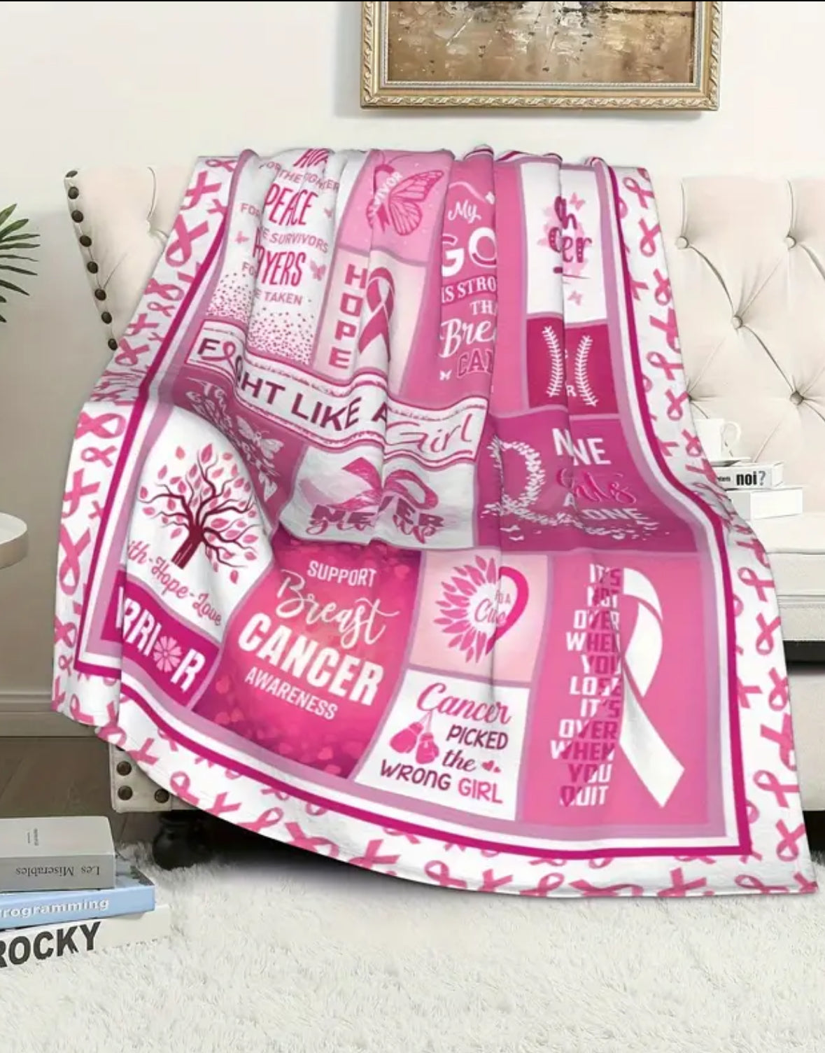 Breast Cancer Awareness Blanket