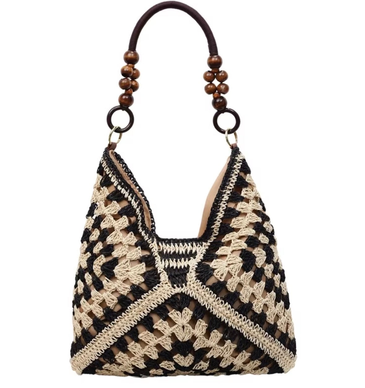Large Capacity Boho Grass-Braided Handbag