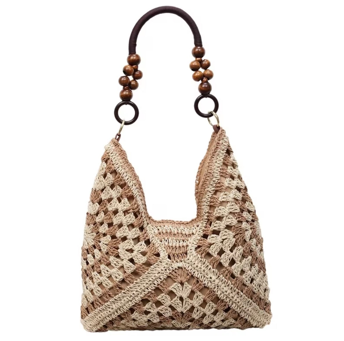 Large Capacity Boho Grass-Braided Handbag