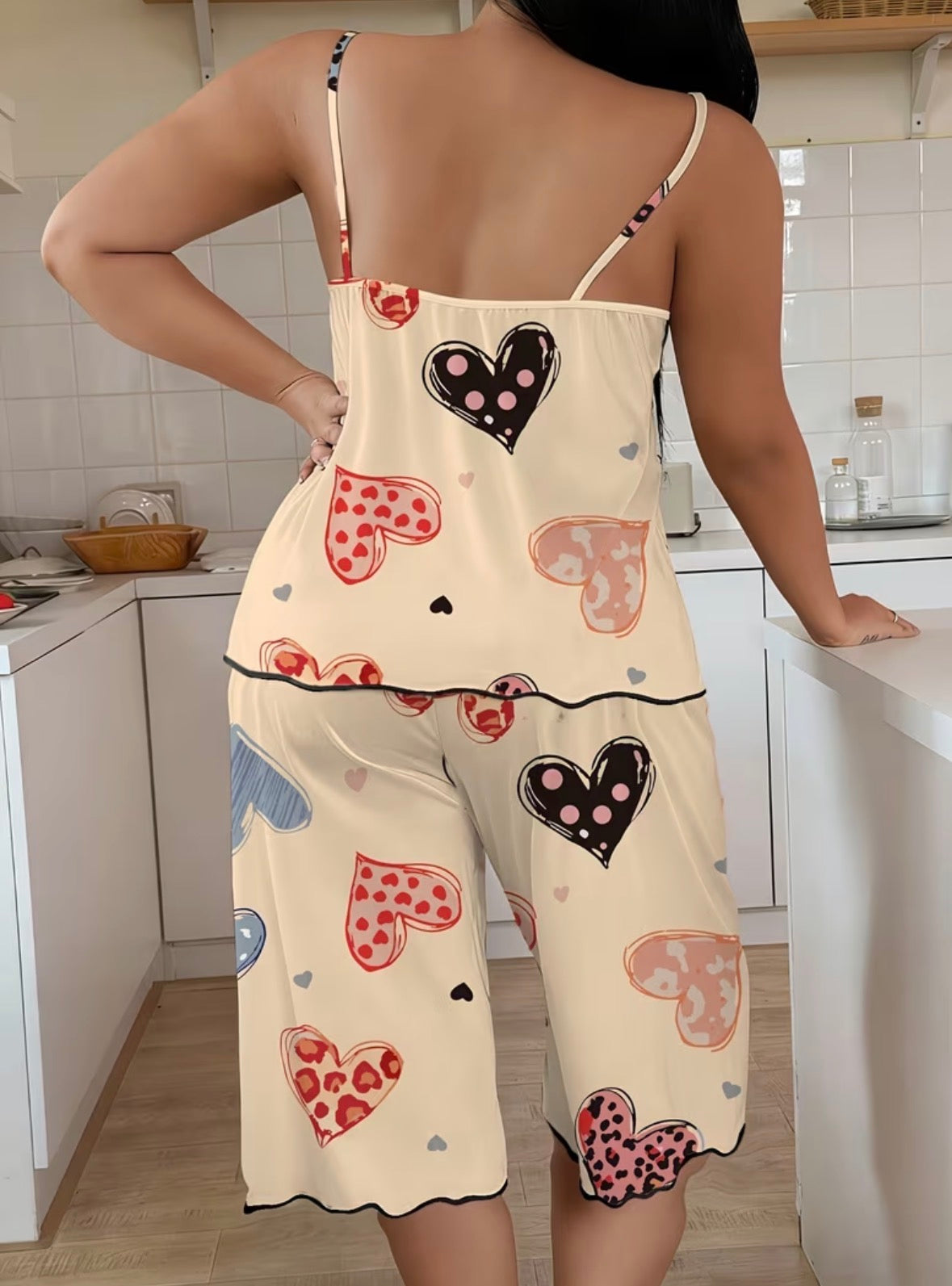 Plus Size 2-piece “Heart” Loungewear Set