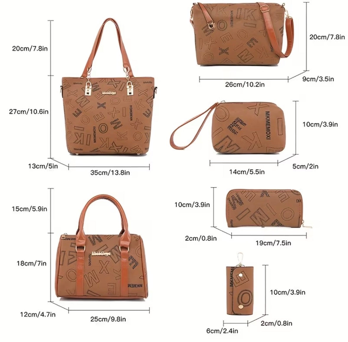 7-piece Handbag and Accessories Set