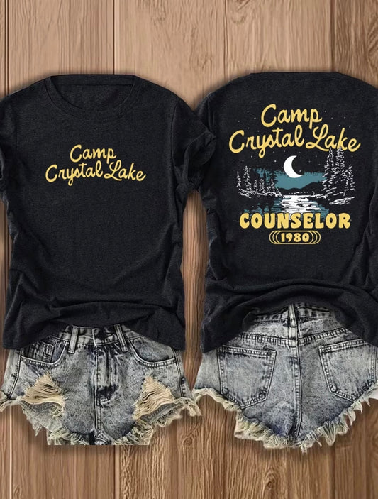 Short Sleeve Graphic T-shirt “Camp Crystal Lake Counselor”