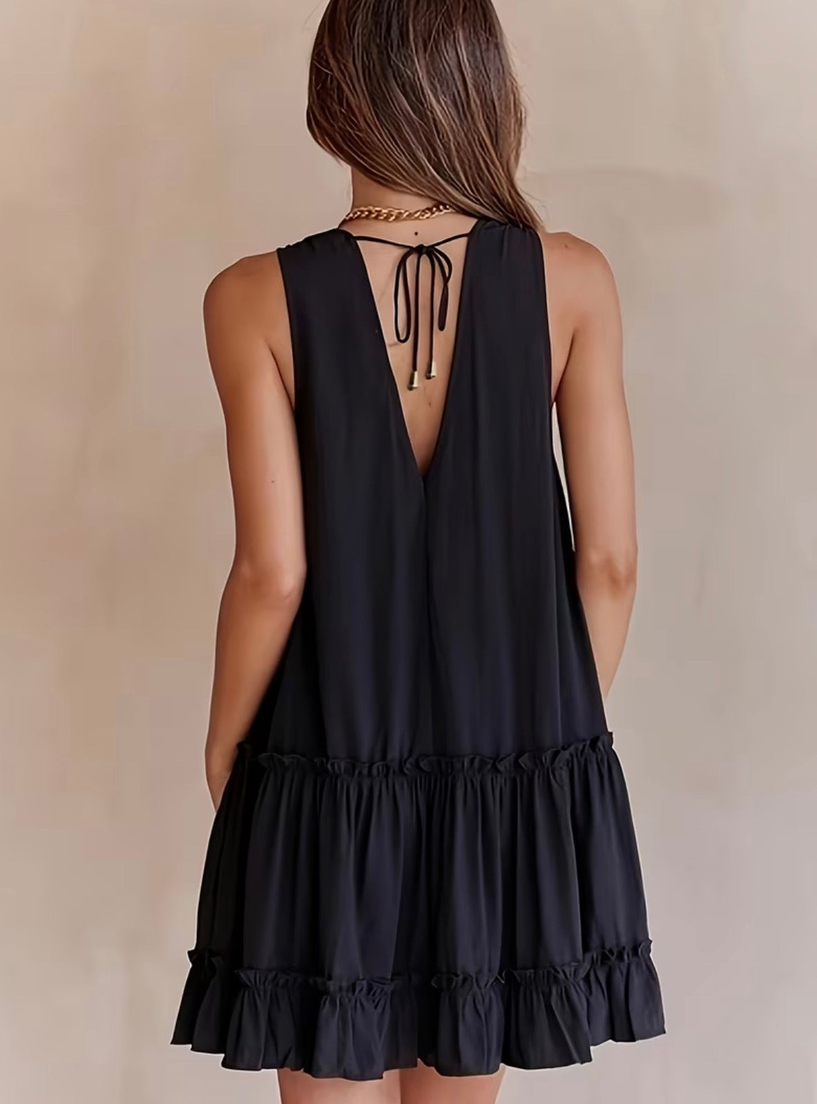 Sexy Deep V-Neck Ruched Dress