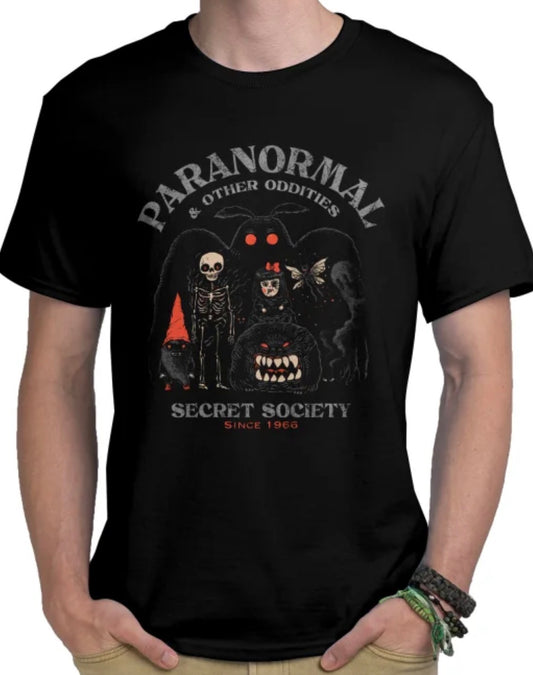 Short Sleeve Graphic T-shirt “Paranormal and Other Oddities Secret Society”