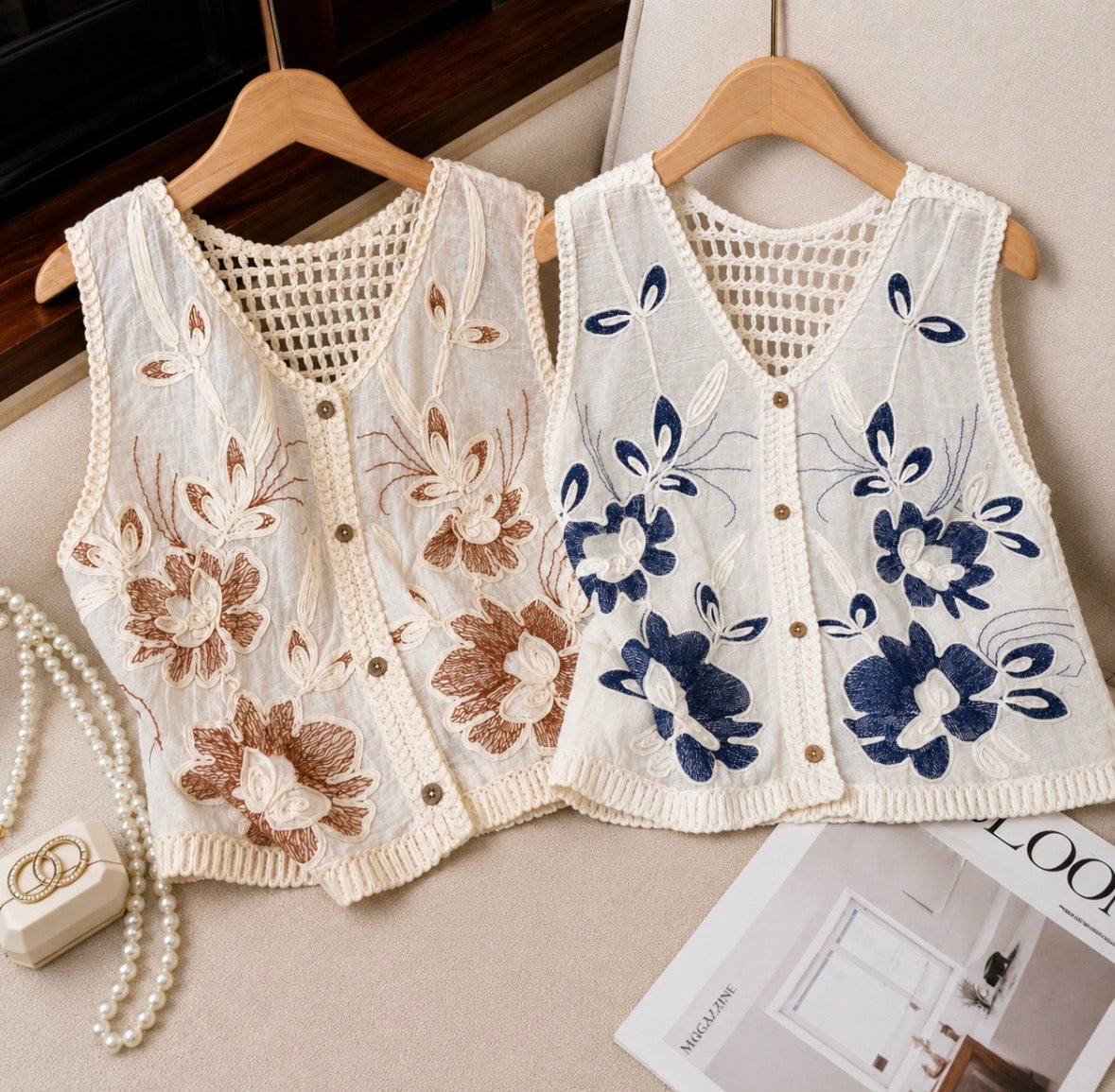 Sleeveless Button Up Vest