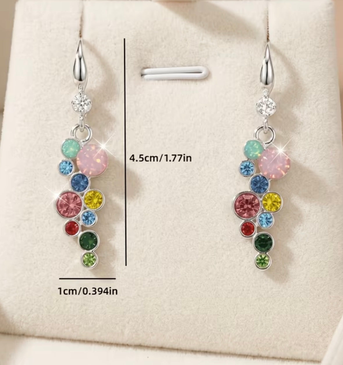 Bohemian Iridescent Bubble Dangle Earrings