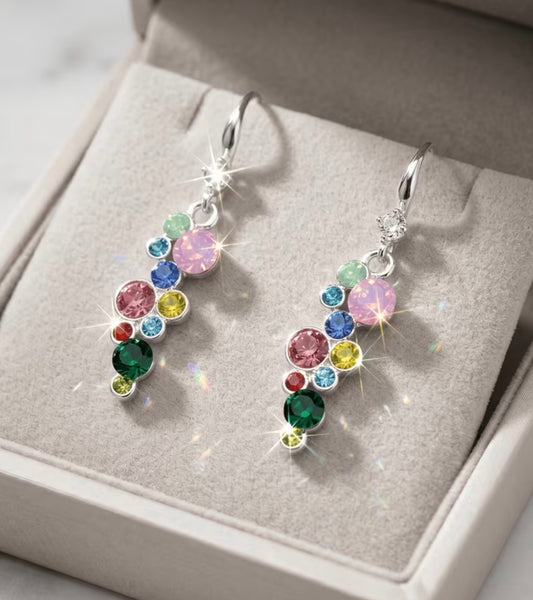 Bohemian Iridescent Bubble Dangle Earrings