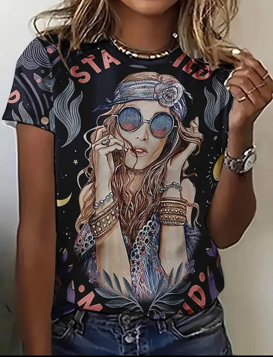 Graphic T-shirt "Stay Wild Moon Child"
