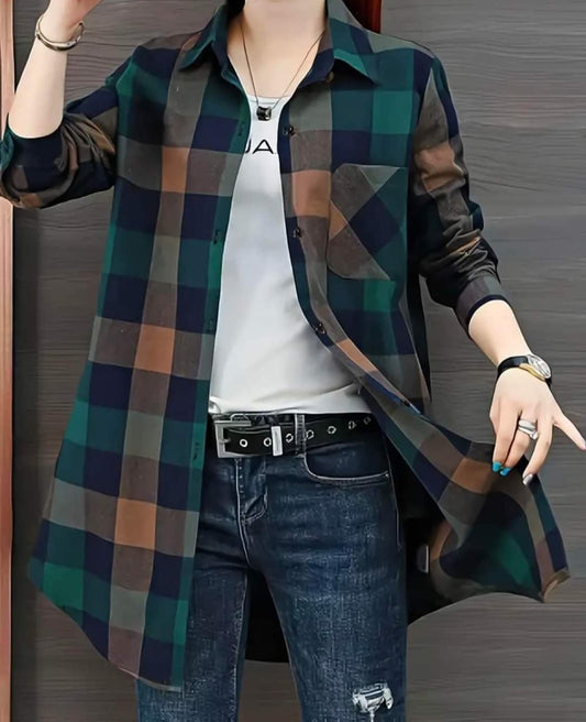 Long Sleeve Plaid Shirt