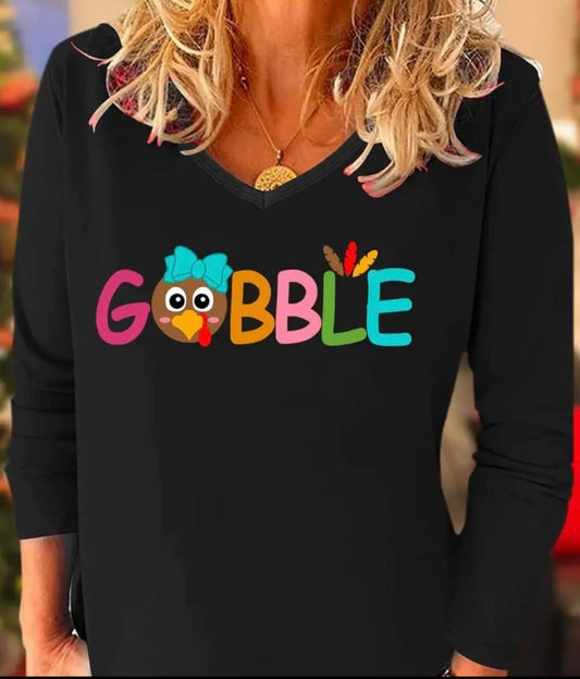 Long Sleeve Shirt  "Gobble"