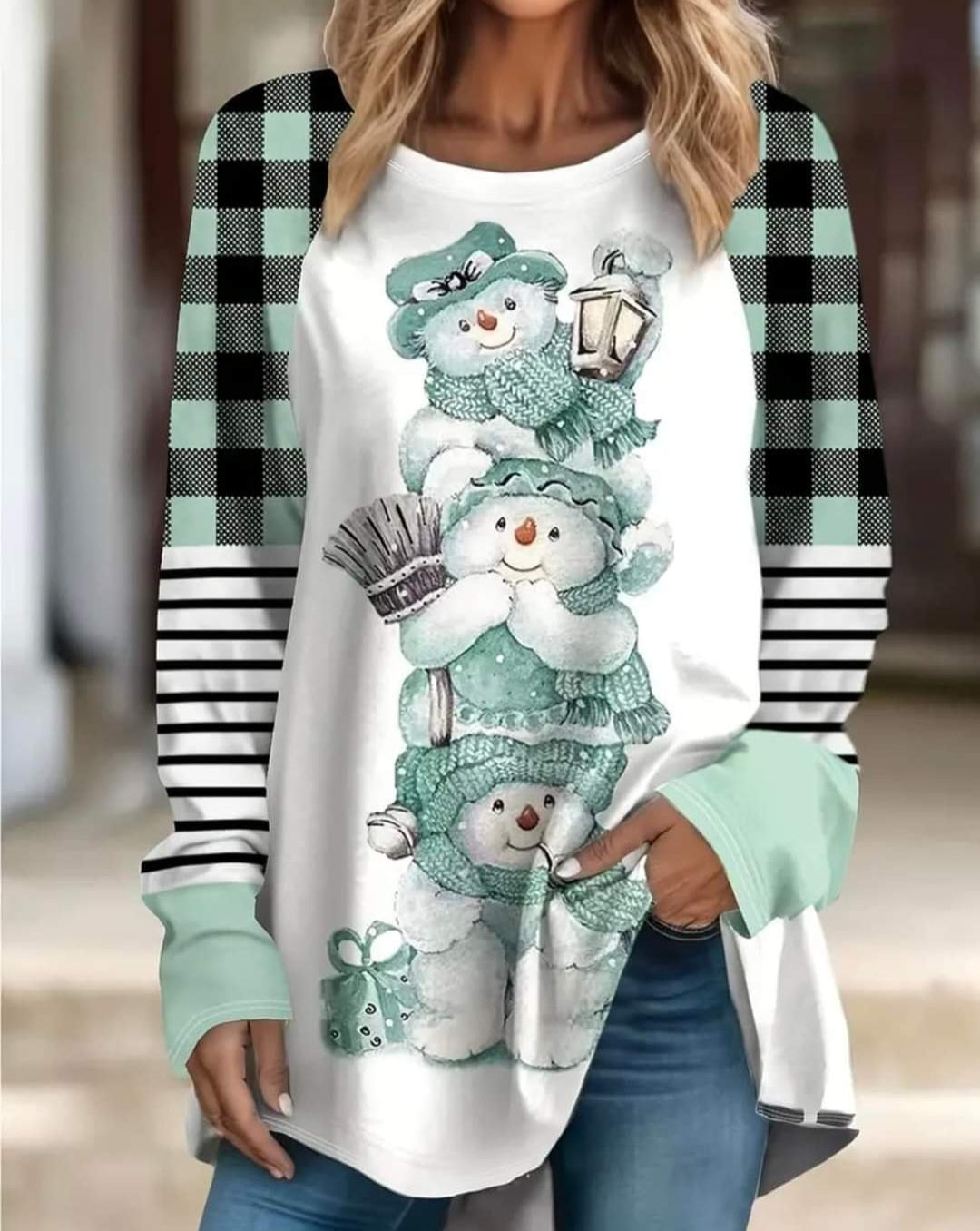 Long Sleeve Holiday Snowman