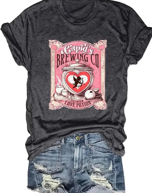 Cupids Brewing Co & Love Potion Valentines T-shirt