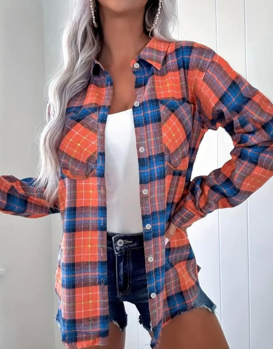 Long Sleeve Light Weight Flannel Shirt